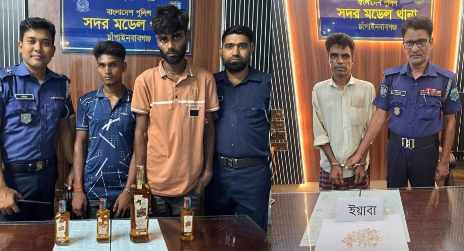 চাঁপাইনবাবগঞ্জে পুলিশের পৃথক অভিযানে মাদকসহ ৩ কারবারি গ্রেপ্তার