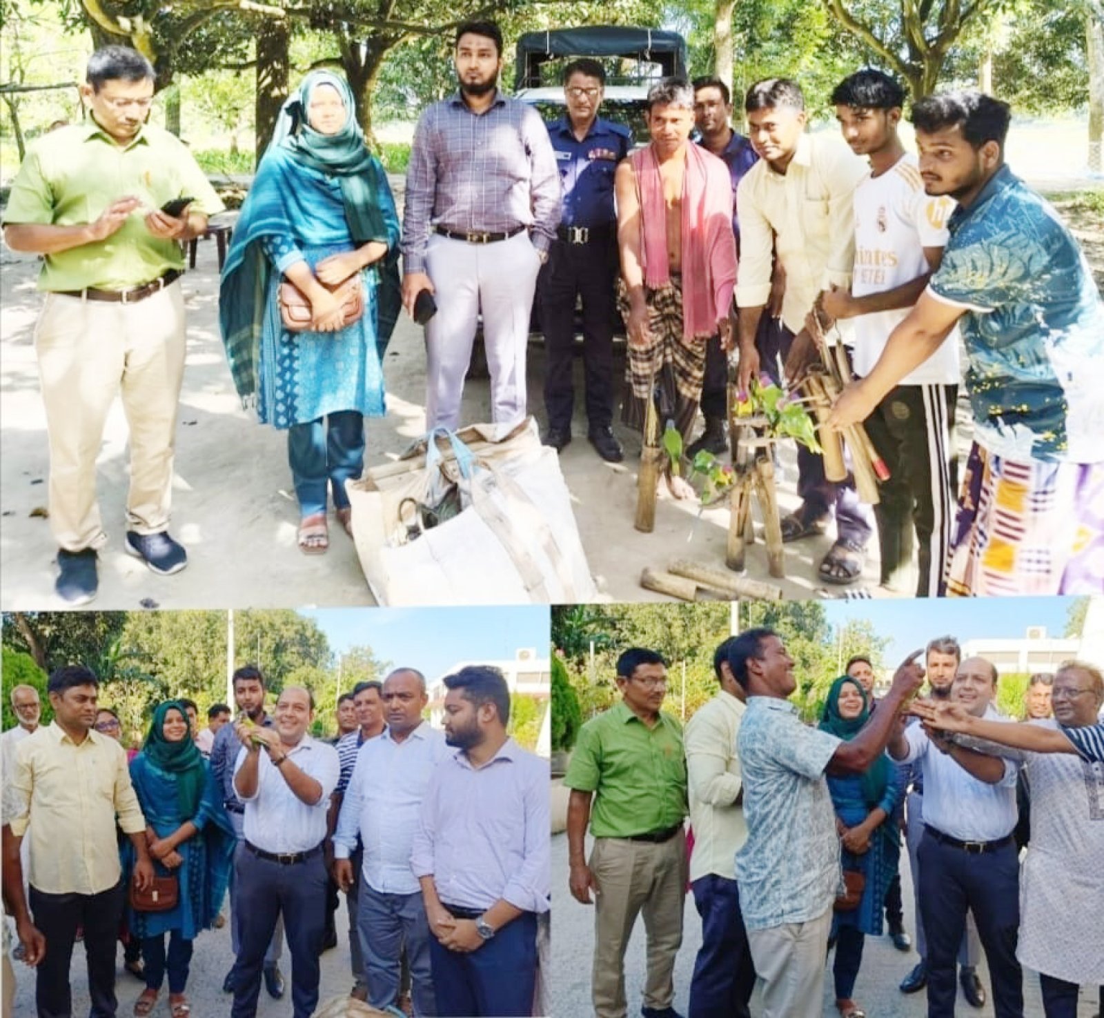 চাঁপাইনবাবগঞ্জে প্রশাসনের অভিযানে উদ্ধার হওয়া ২৩ টিয়া পাখি অবমুক্ত