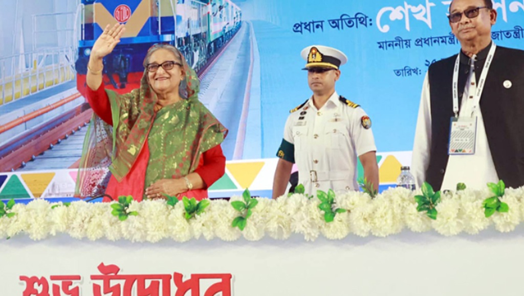 স্বপ্নের পদ্মা সেতুতে রেল সংযোগ প্রকল্পের উদ্বোধন করলেন প্রধানমন্ত্রী