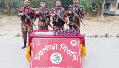 ৫৯ বিজিবির অভিযানে ফেয়ারডিল ও ইনজেকশন জব্দ